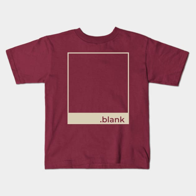 Blank Kids T-Shirt by Mapunalajim